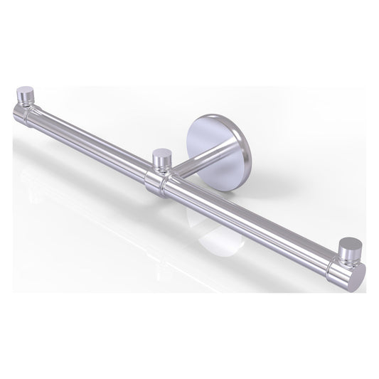 Allied Brass Prestige Skyline 15" x 3.5" Satin Chrome Solid Brass 2-Arm Guest Towel Holder