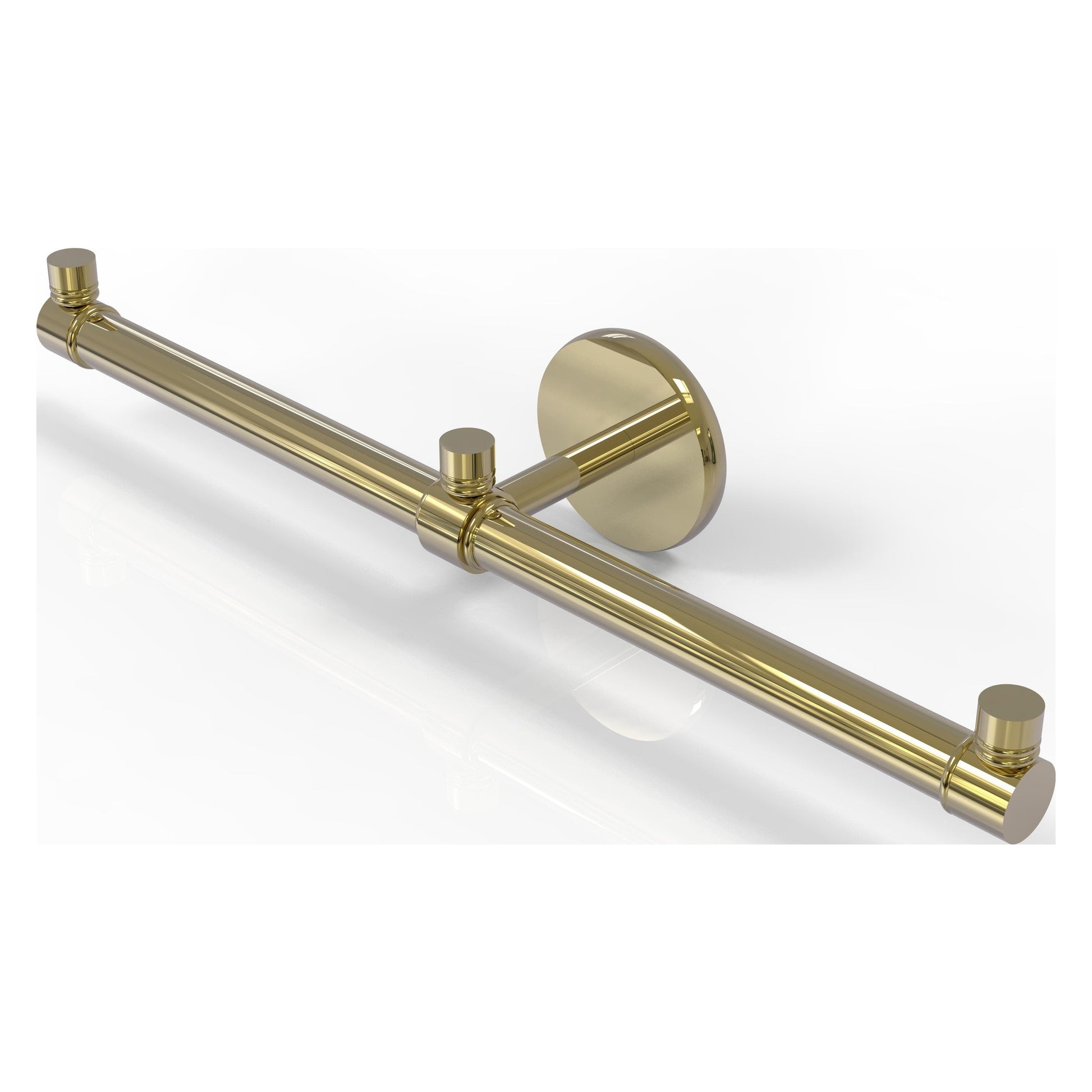 Allied Brass Prestige Skyline 15" x 3.5" Unlacquered Brass Solid Brass 2-Arm Guest Towel Holder
