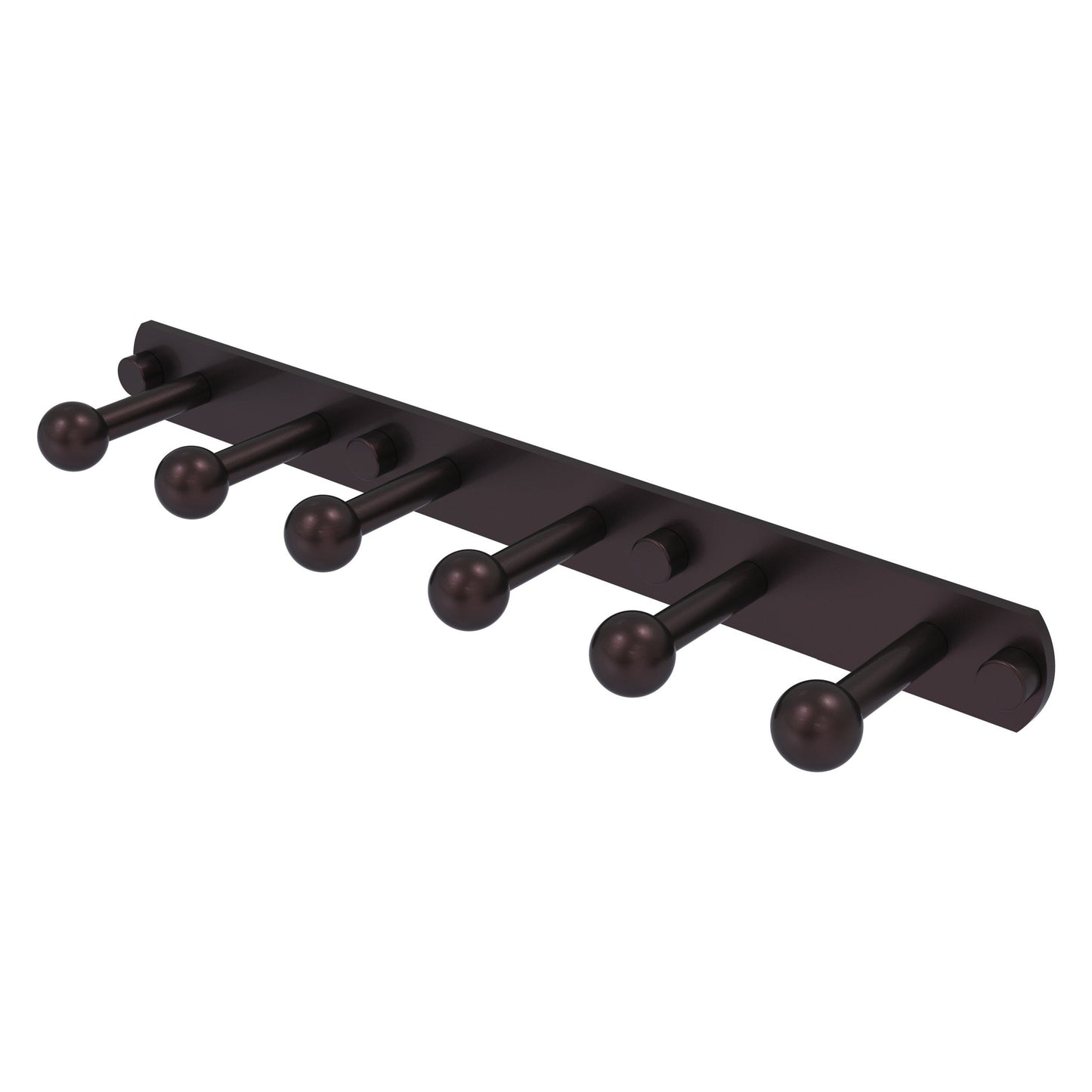 Allied Brass Prestige Skyline 15.5" x 3" Antique Bronze Solid Brass 6-Position Tie and Belt Rack