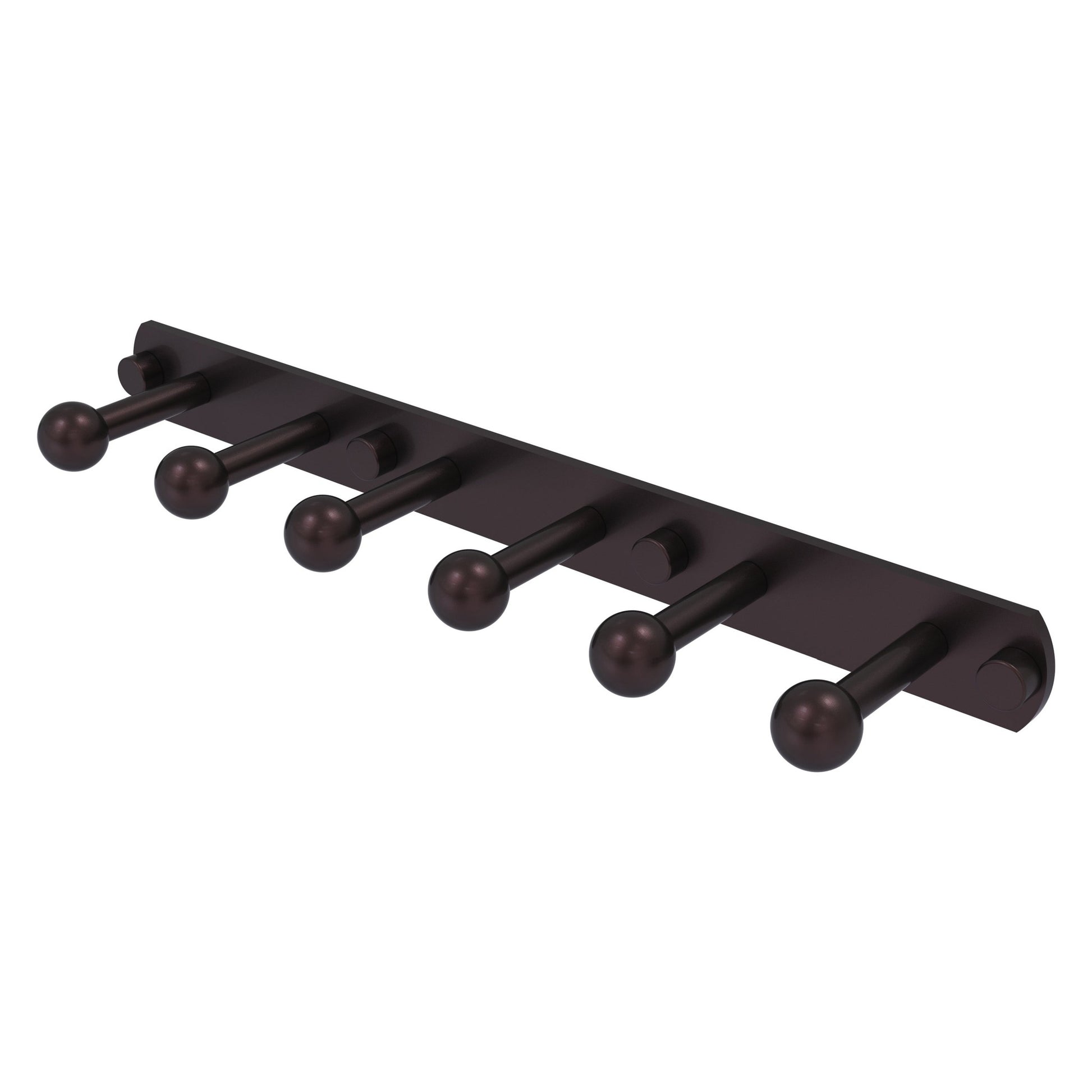 Allied Brass Prestige Skyline 15.5" x 3" Antique Bronze Solid Brass 6-Position Tie and Belt Rack