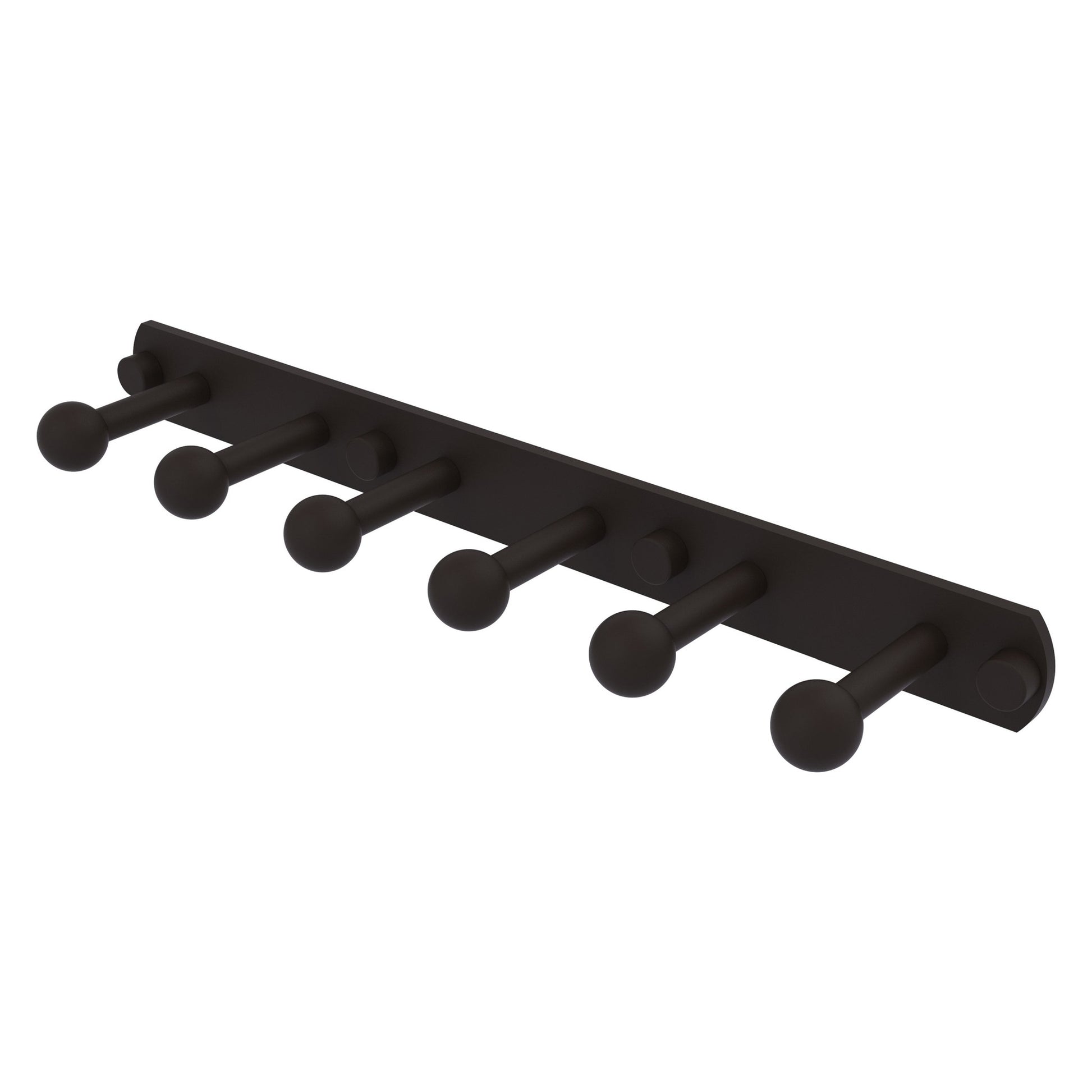 Allied Brass Prestige Skyline 15.5" x 3" Oil Rubbed Bronze Solid Brass 6-Position Tie and Belt Rack