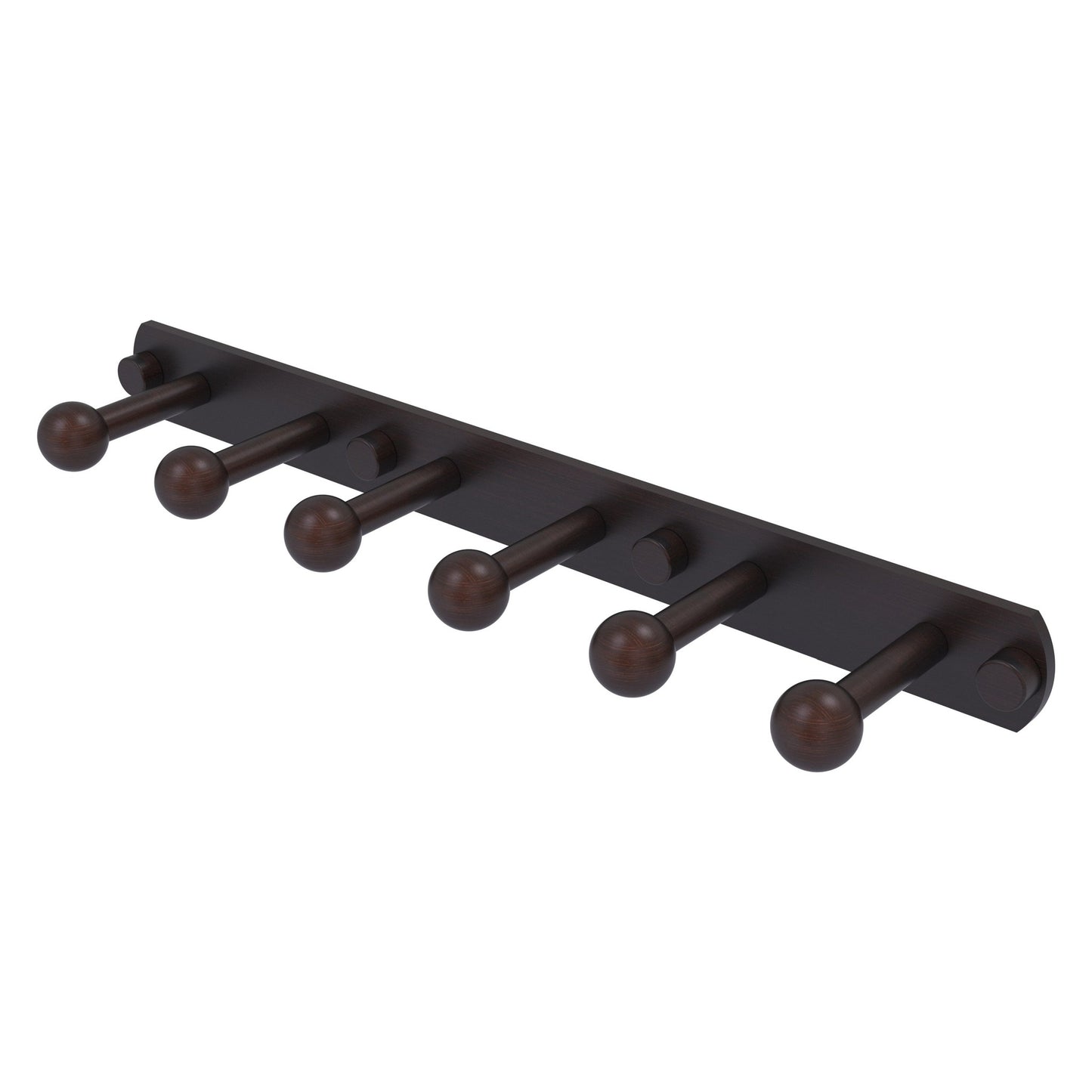 Allied Brass Prestige Skyline 15.5" x 3" Venetian Bronze Solid Brass 6-Position Tie and Belt Rack