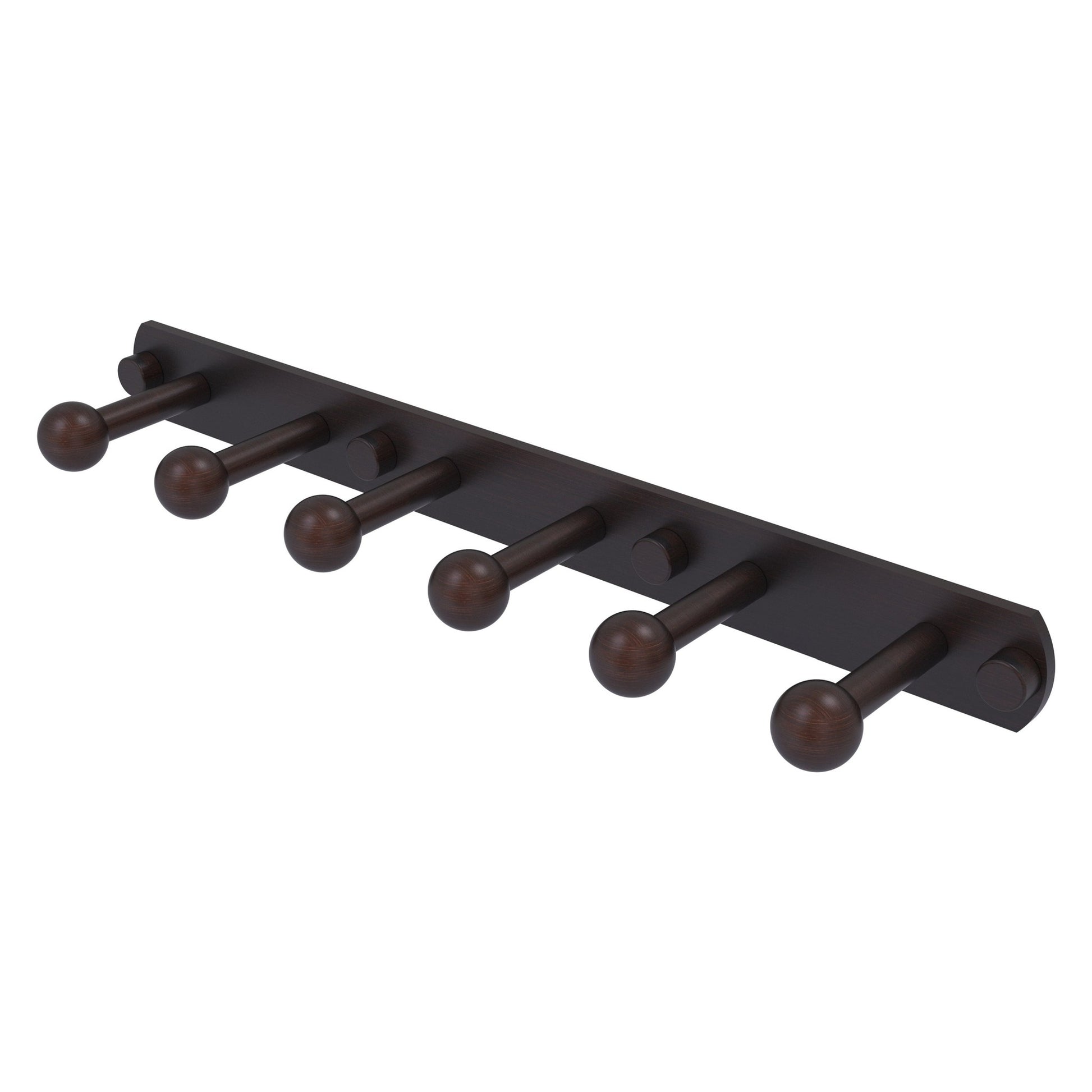 Allied Brass Prestige Skyline 15.5" x 3" Venetian Bronze Solid Brass 6-Position Tie and Belt Rack