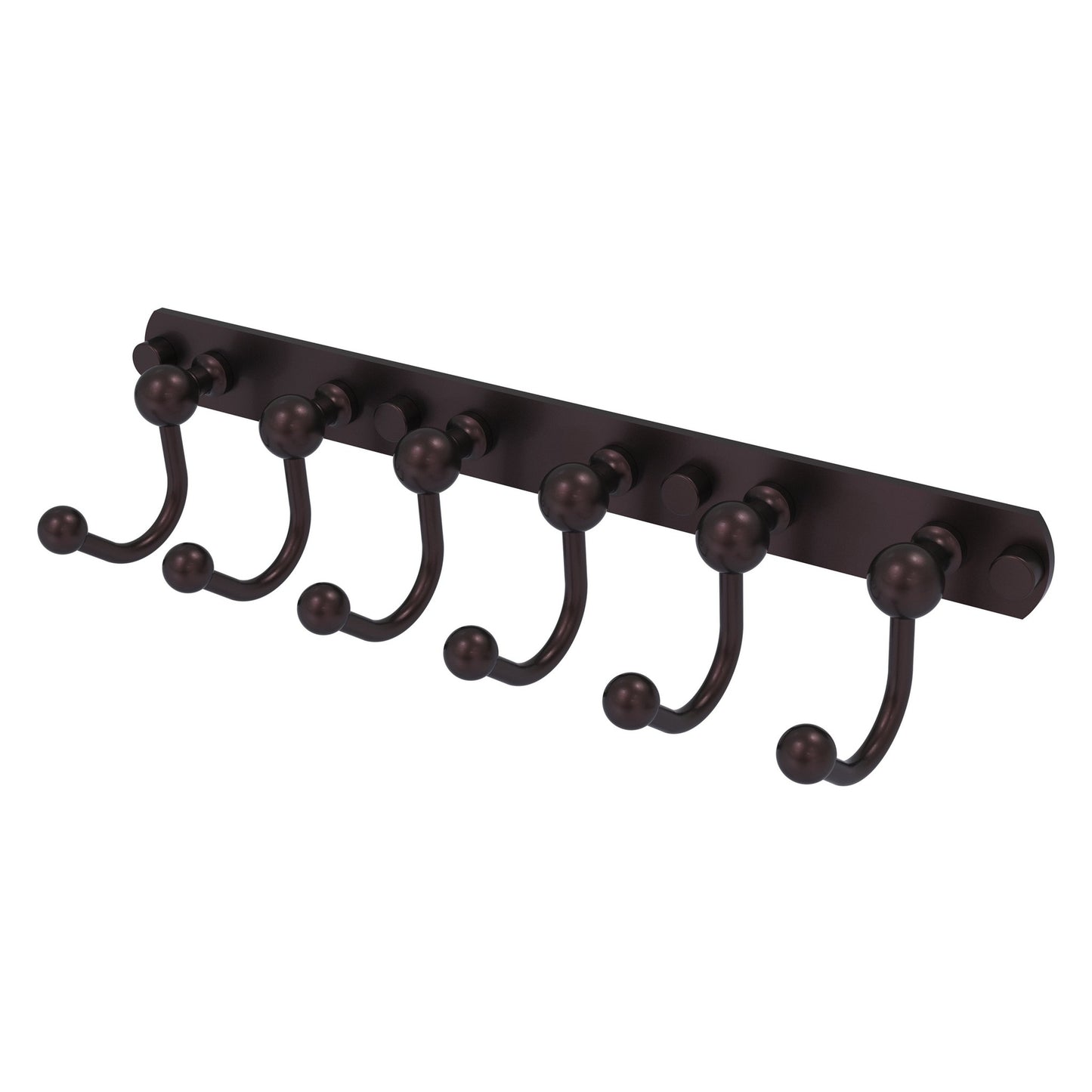 Allied Brass Prestige Skyline 15.5" x 4" Antique Bronze Solid Brass 6 Positions Tie and Belt Rack