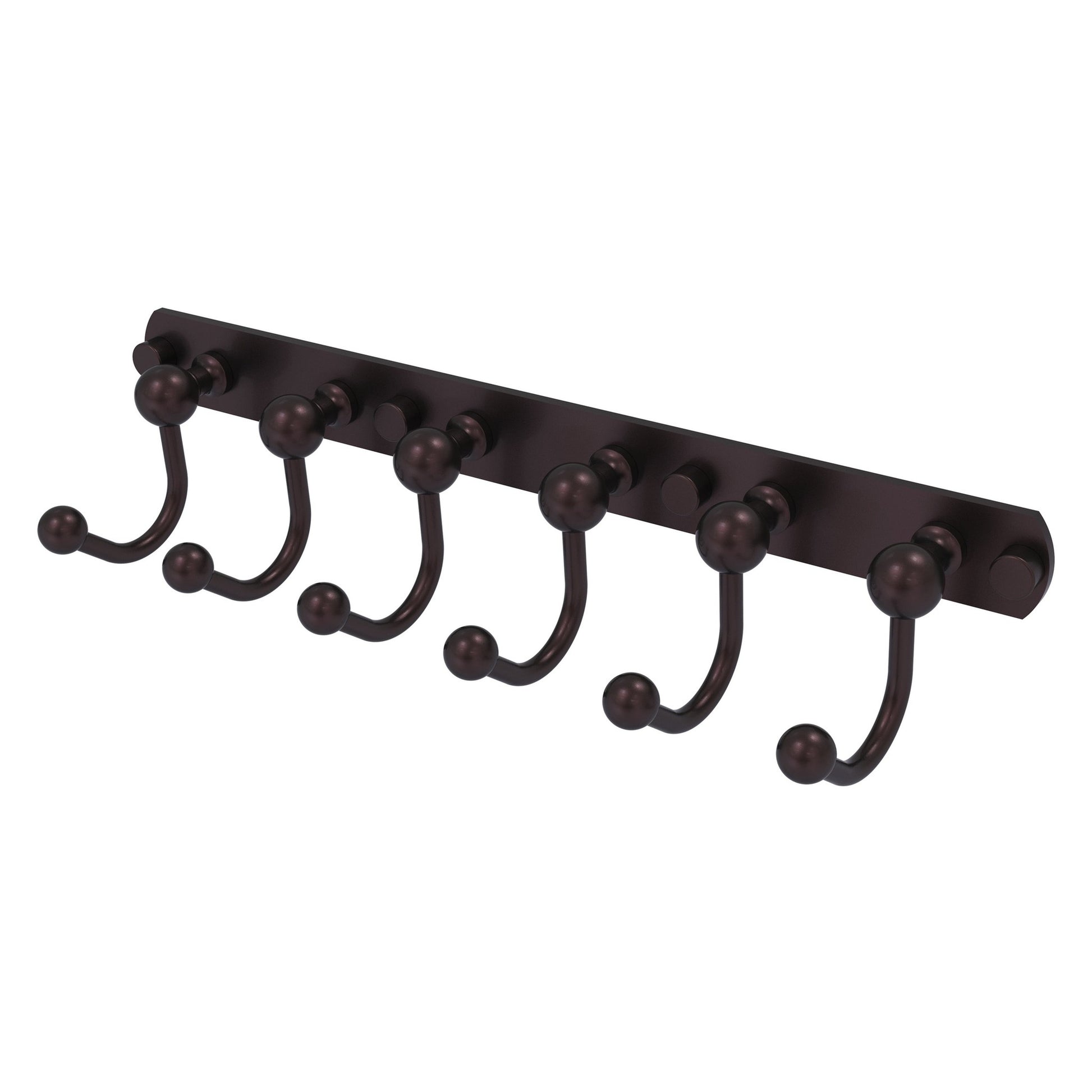 Allied Brass Prestige Skyline 15.5" x 4" Antique Bronze Solid Brass 6 Positions Tie and Belt Rack