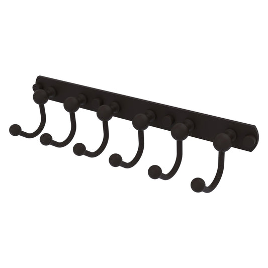 Allied Brass Prestige Skyline 15.5" x 4" Oil Rubbed Bronze Solid Brass 6 Positions Tie and Belt Rack