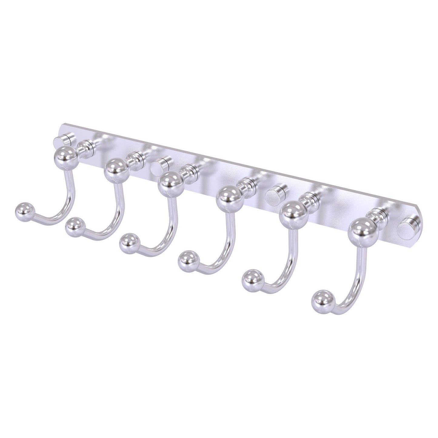 Allied Brass Prestige Skyline 15.5" x 4" Satin Chrome Solid Brass 6 Positions Tie and Belt Rack
