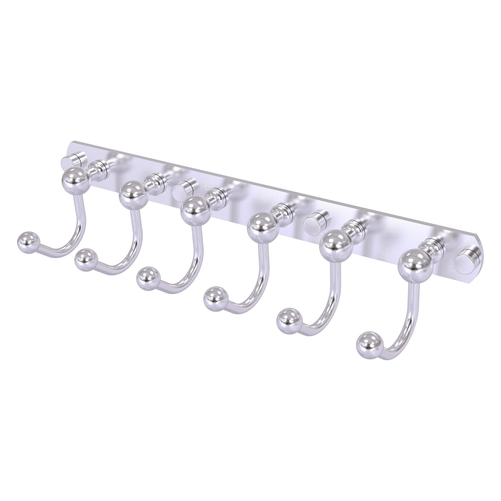 Allied Brass Prestige Skyline 15.5" x 4" Satin Chrome Solid Brass 6 Positions Tie and Belt Rack