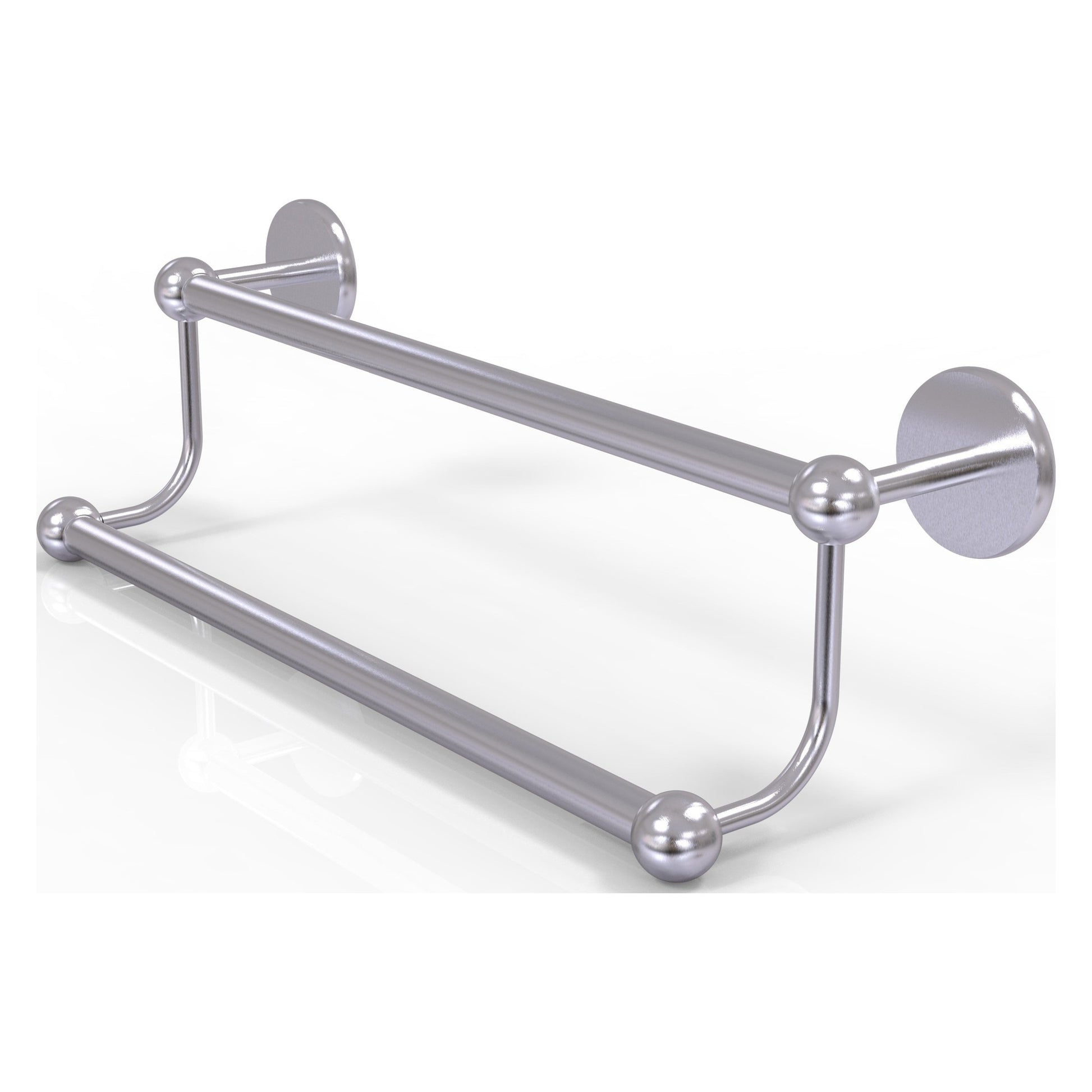 Allied Brass Prestige Skyline 18" x 21" Satin Chrome Solid Brass Double Towel Bar