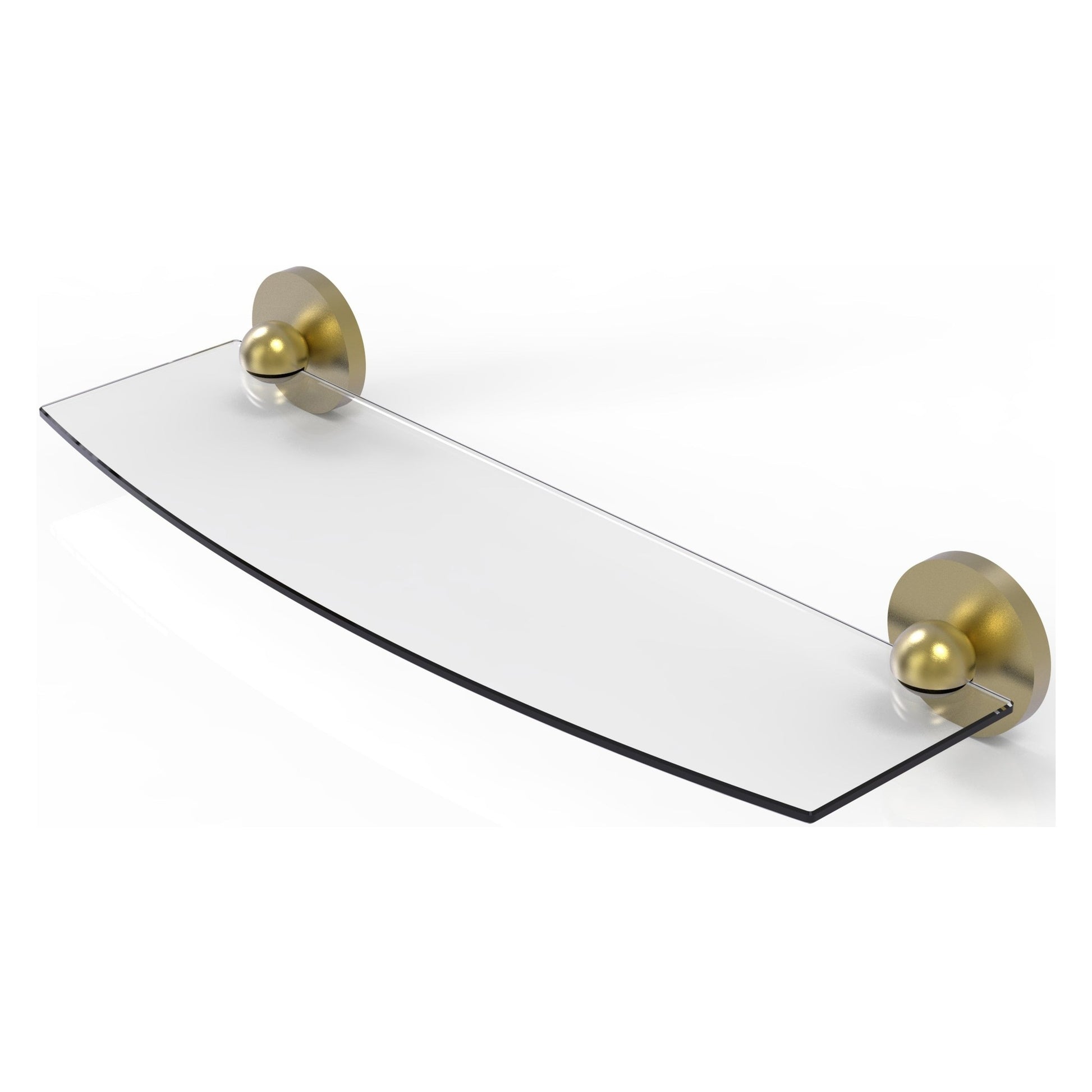 Allied Brass Prestige Skyline 18" x 5" Satin Brass Solid Brass Glass Shelf