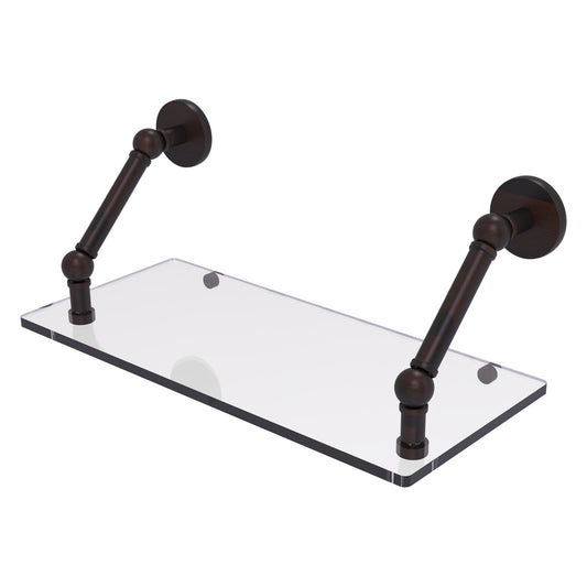 Allied Brass Prestige Skyline 18" x 8" Venetian Bronze Solid Brass Floating Glass Shelf