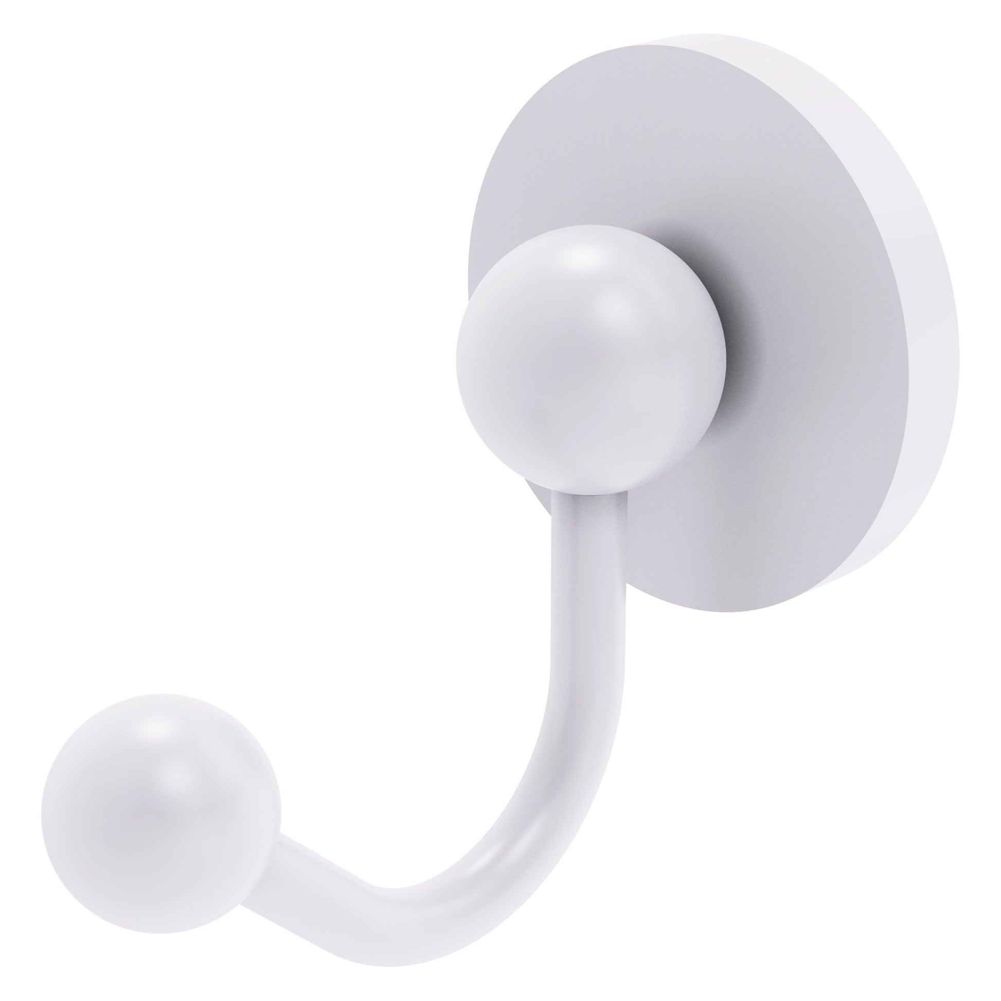 Allied Brass Prestige Skyline 2" x 2.75" Matte White Solid Brass Robe Hook