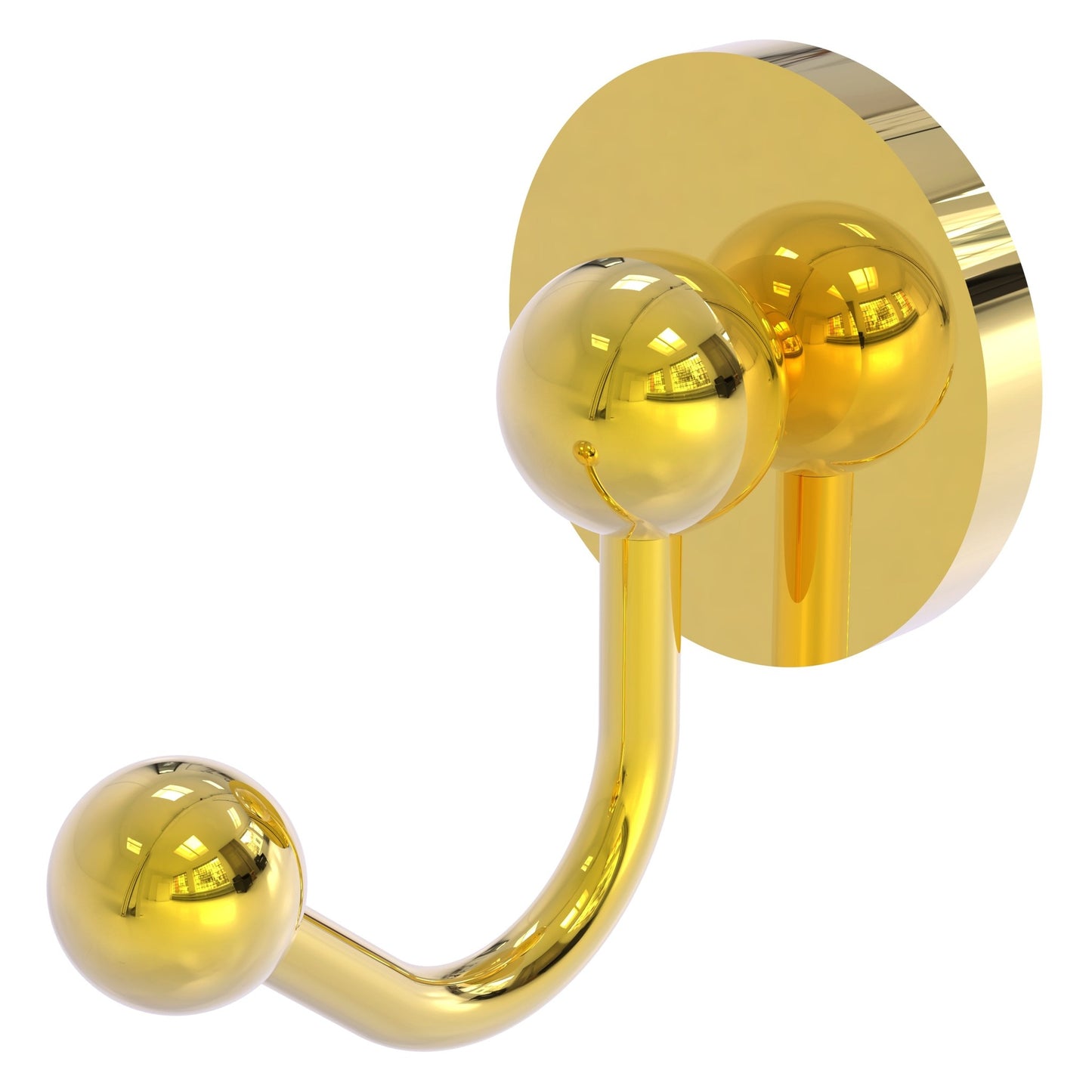 Allied Brass Prestige Skyline 2" x 2.75" Polished Brass Solid Brass Robe Hook