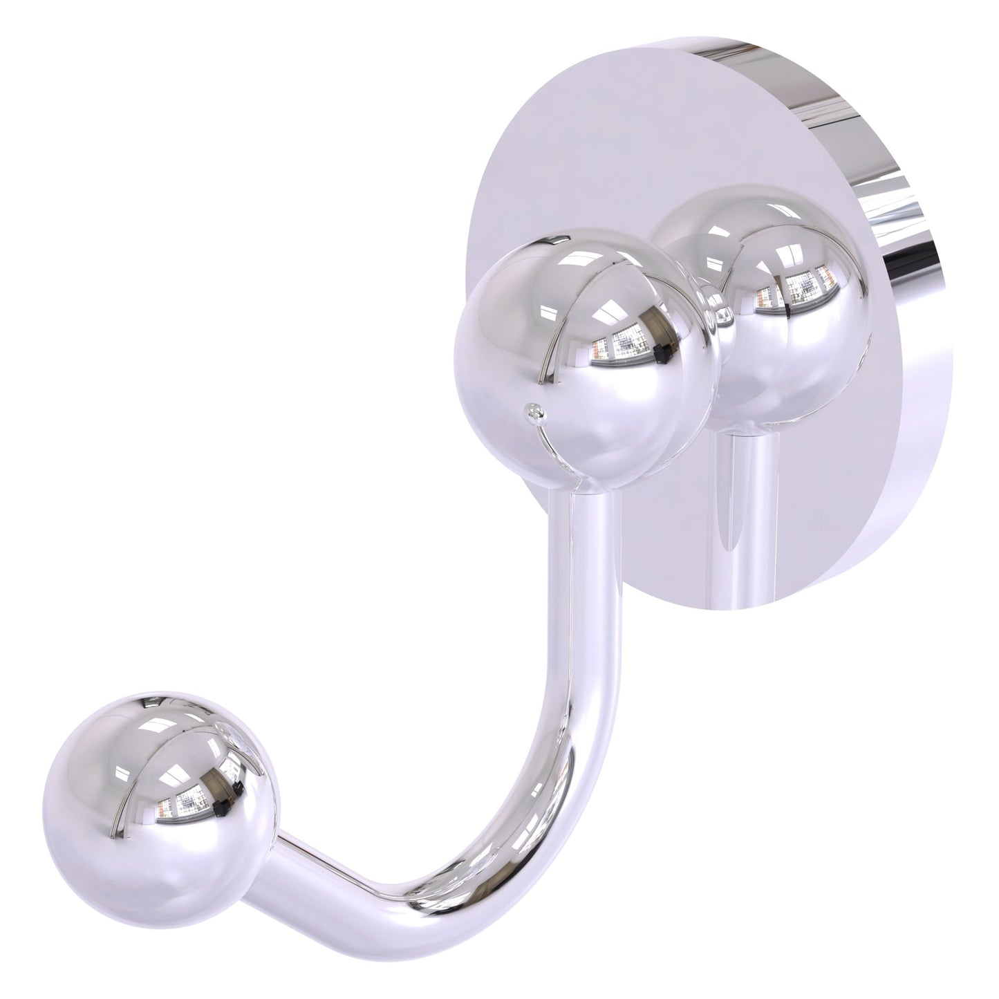 Allied Brass Prestige Skyline 2" x 2.75" Polished Chrome Solid Brass Robe Hook