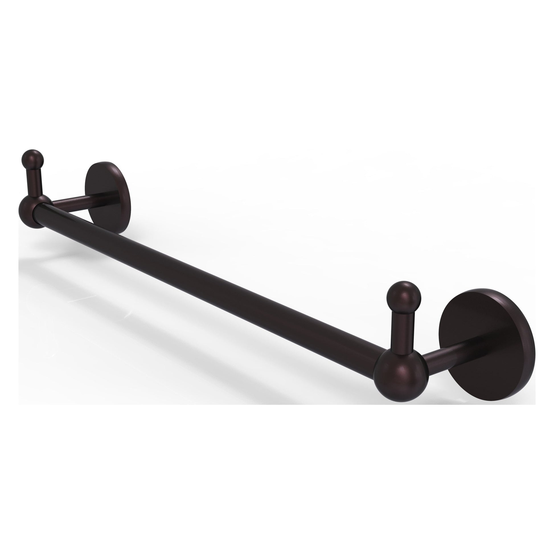 Allied Brass Prestige Skyline 20.25" x 3.8" Antique Bronze Solid Brass Towel Bar With Integrated Hooks