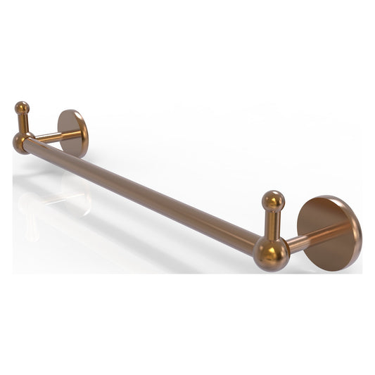 Allied Brass Prestige Skyline 20.25" x 3.8" Brushed Bronze Solid Brass Towel Bar With Integrated Hooks