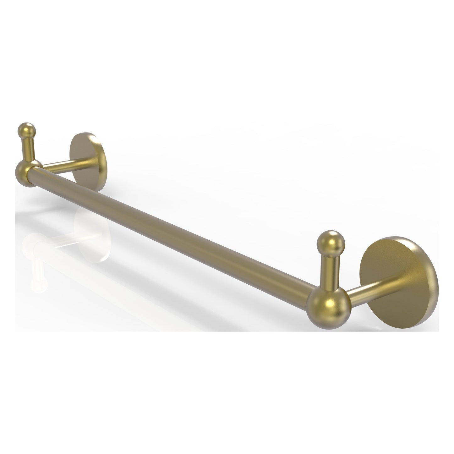 Allied Brass Prestige Skyline 20.25" x 3.8" Satin Brass Solid Brass Towel Bar With Integrated Hooks