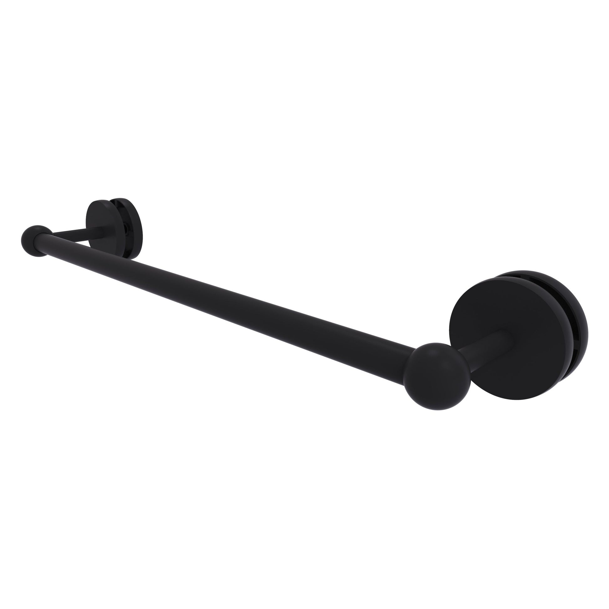 Allied Brass Prestige Skyline 20.6" Matte Black Solid Brass Shower Door Towel Bar