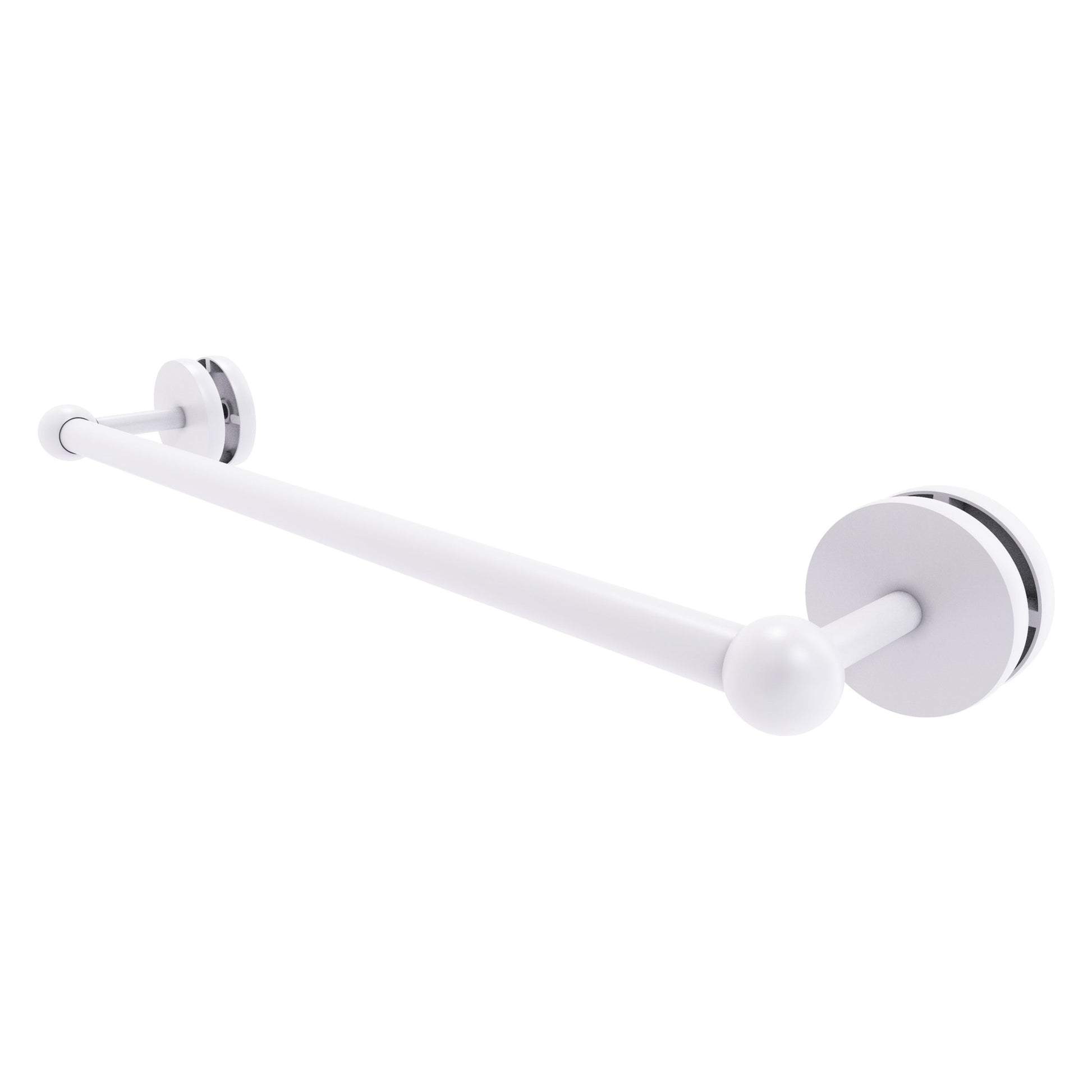 Allied Brass Prestige Skyline 20.6" Matte White Solid Brass Shower Door Towel Bar