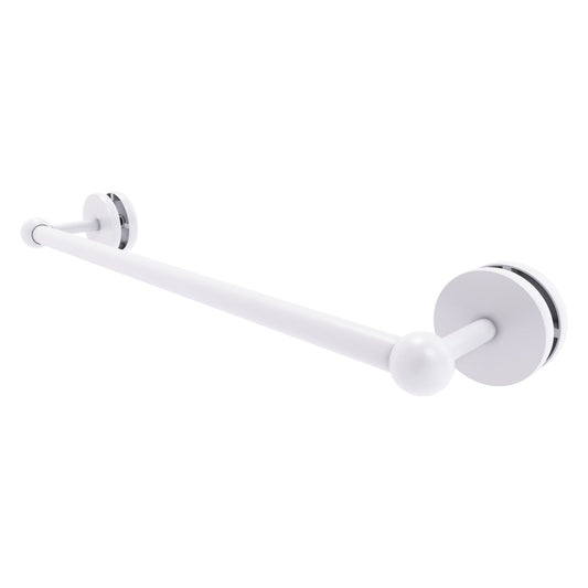 Allied Brass Prestige Skyline 20.6" Matte White Solid Brass Shower Door Towel Bar