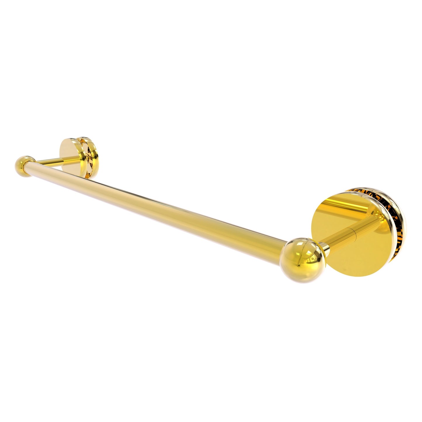 Allied Brass Prestige Skyline 20.6" Polished Brass Solid Brass Shower Door Towel Bar