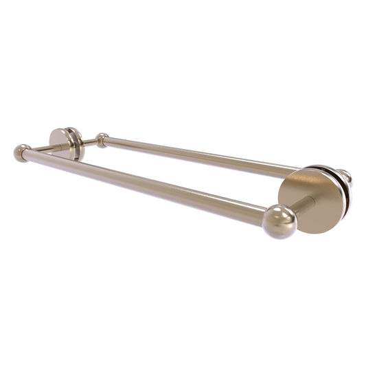 Allied Brass Prestige Skyline 20.7" x 7.2" Antique Pewter Solid Brass Back-to-Back Shower Door and Towel Bar