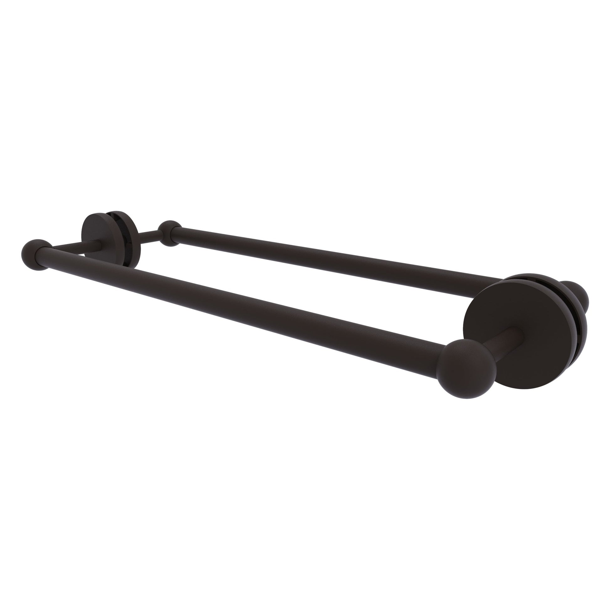 Allied Brass Prestige Skyline 20.7" x 7.2" Oil Rubbed Bronze Solid Brass Back-to-Back Shower Door and Towel Bar