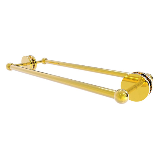 Allied Brass Prestige Skyline 20.7" x 7.2" Polished Brass Solid Brass Back-to-Back Shower Door and Towel Bar