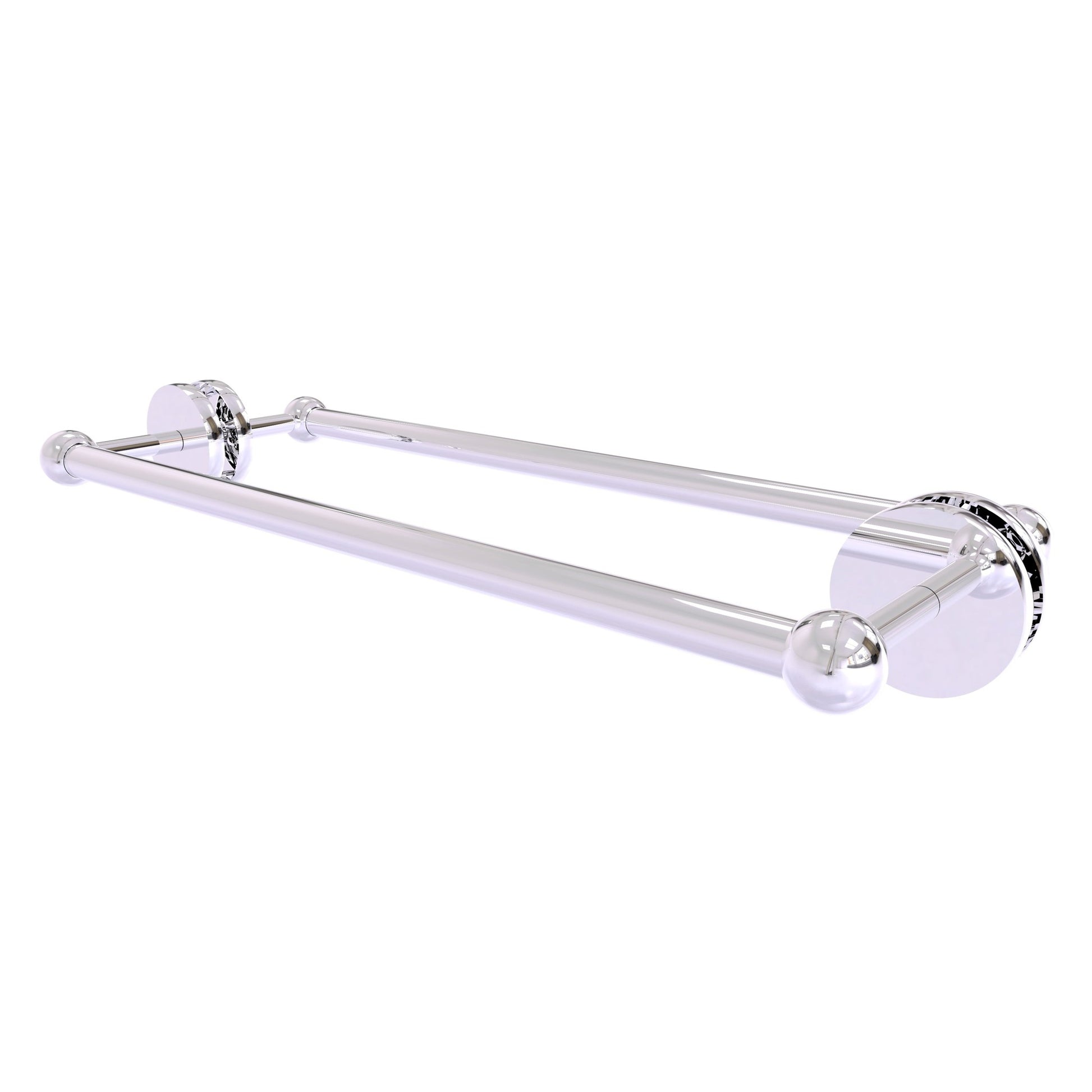 Allied Brass Prestige Skyline 20.7" x 7.2" Polished Chrome Solid Brass Back-to-Back Shower Door and Towel Bar
