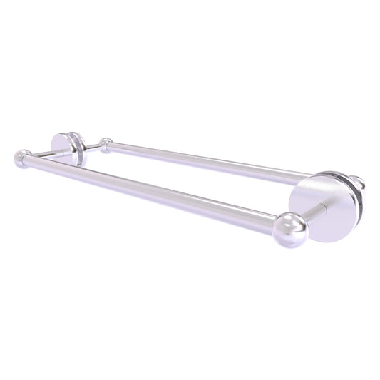 Allied Brass Prestige Skyline 20.7" x 7.2" Satin Chrome Solid Brass Back-to-Back Shower Door and Towel Bar