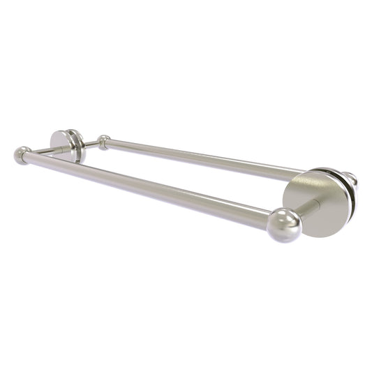 Allied Brass Prestige Skyline 20.7" x 7.2" Satin Nickel Solid Brass Back-to-Back Shower Door and Towel Bar