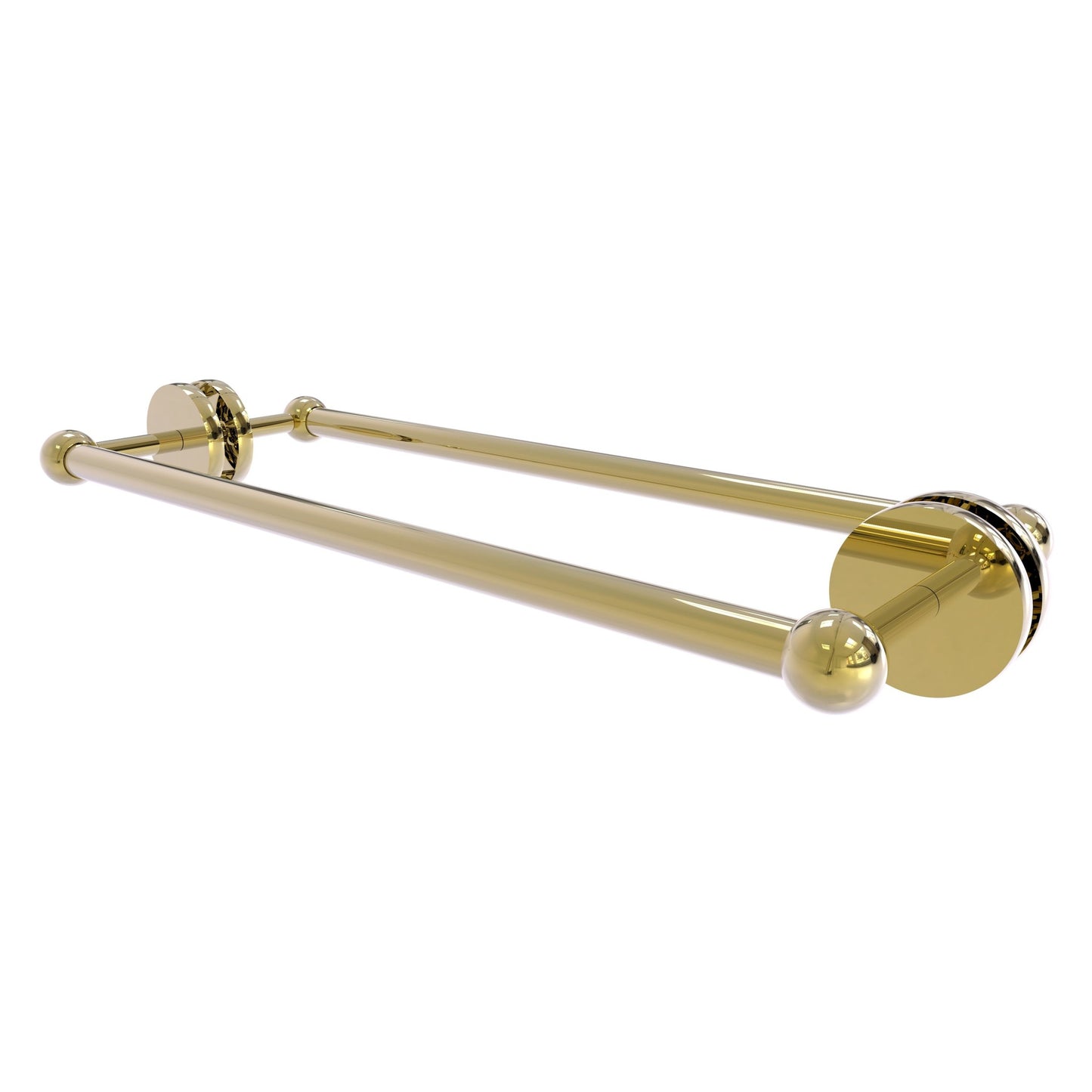 Allied Brass Prestige Skyline 20.7" x 7.2" Unlacquered Brass Solid Brass Back-to-Back Shower Door and Towel Bar