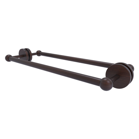 Allied Brass Prestige Skyline 20.7" x 7.2" Venetian Bronze Solid Brass Back-to-Back Shower Door and Towel Bar