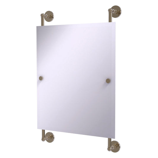 Allied Brass Prestige Skyline 21" x 3.8" Antique Pewter Solid Brass Rectangular Frameless Rail Mounted Mirror