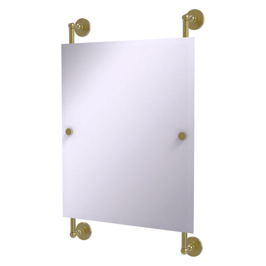 Allied Brass Prestige Skyline 21" x 3.8" Satin Brass Solid Brass Rectangular Frameless Rail Mounted Mirror