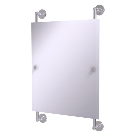 Allied Brass Prestige Skyline 21" x 3.8" Satin Chrome Solid Brass Rectangular Frameless Rail Mounted Mirror
