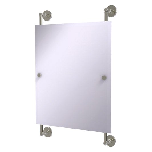 Allied Brass Prestige Skyline 21" x 3.8" Satin Nickel Solid Brass Rectangular Frameless Rail Mounted Mirror