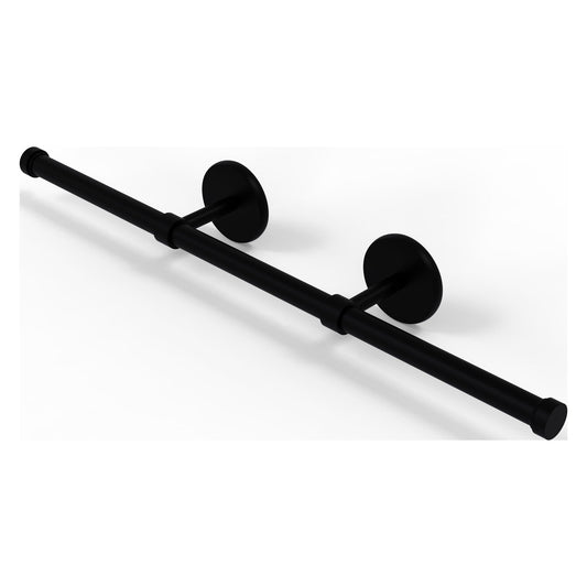 Allied Brass Prestige Skyline 21.4" x 3.6" Matte Black Solid Brass Wall-Mounted Horizontal Guest Towel Holder