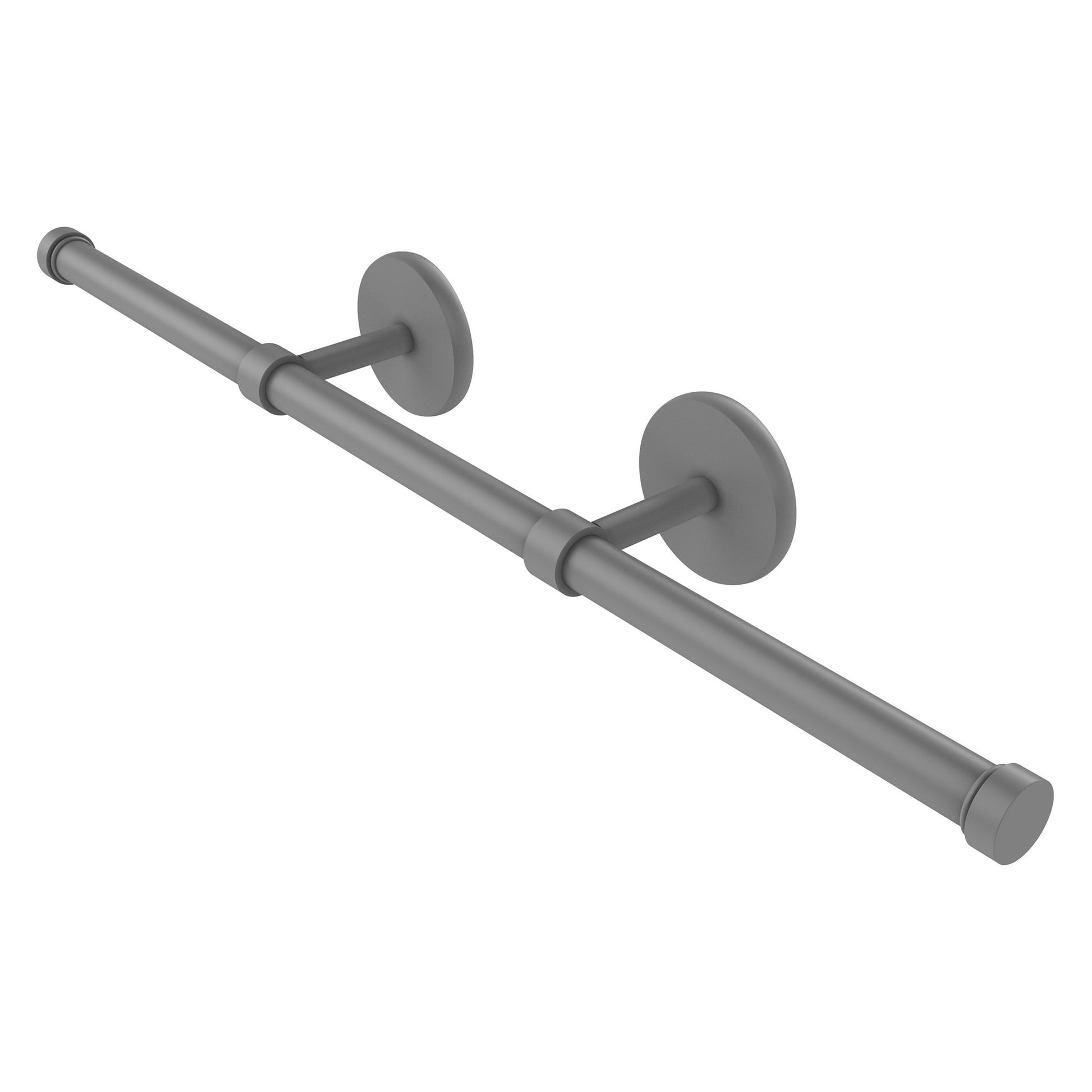 Allied Brass Prestige Skyline 21.4" x 3.6" Matte Gray Solid Brass Wall-Mounted Horizontal Guest Towel Holder