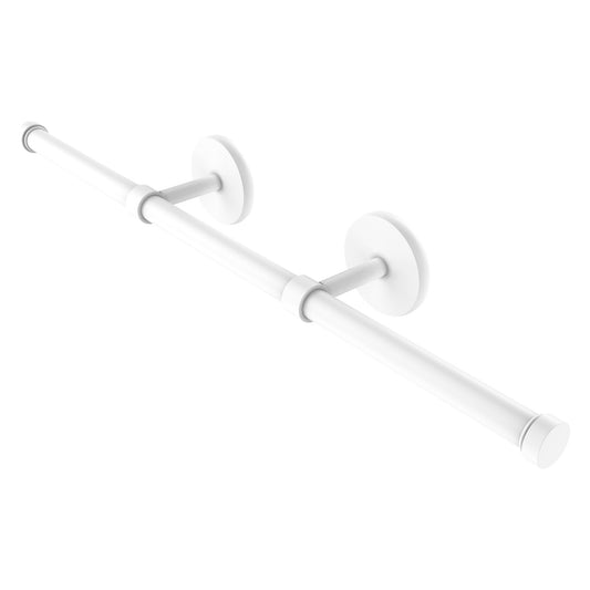 Allied Brass Prestige Skyline 21.4" x 3.6" Matte White Solid Brass Wall-Mounted Horizontal Guest Towel Holder