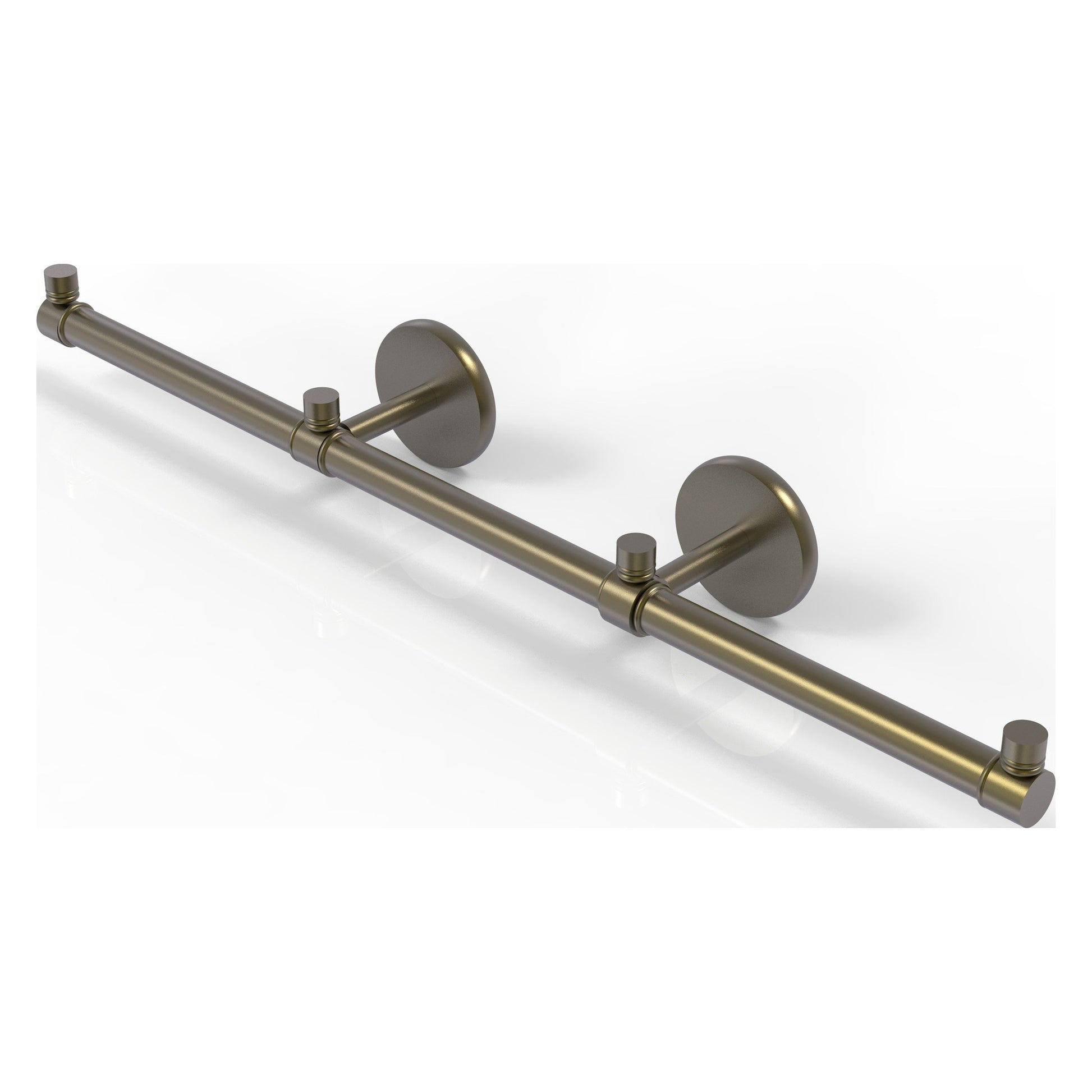 Allied Brass Prestige Skyline 22.2" x 3.5" Antique Brass Solid Brass 3-Arm Guest Towel Holder