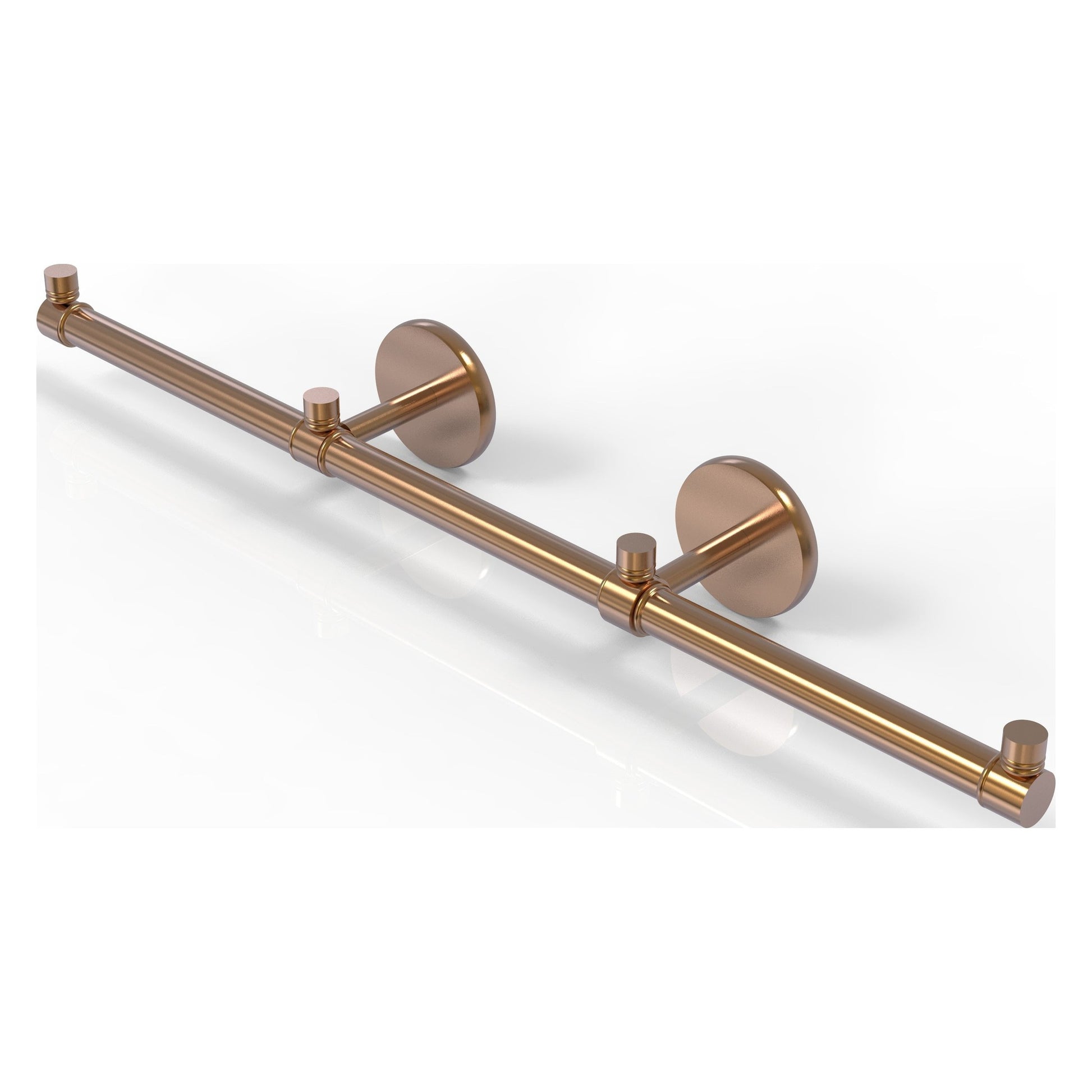 Allied Brass Prestige Skyline 22.2" x 3.5" Brushed Bronze Solid Brass 3-Arm Guest Towel Holder