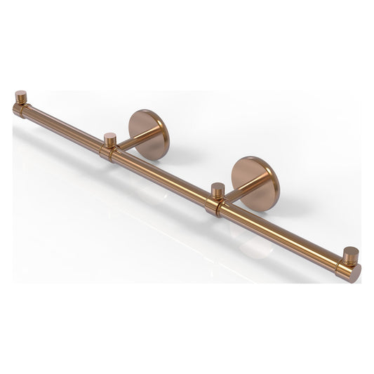 Allied Brass Prestige Skyline 22.2" x 3.5" Brushed Bronze Solid Brass 3-Arm Guest Towel Holder