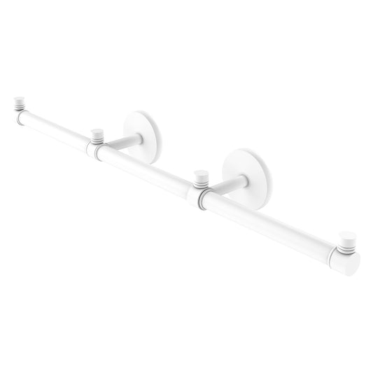 Allied Brass Prestige Skyline 22.2" x 3.5" Matte White Solid Brass 3-Arm Guest Towel Holder