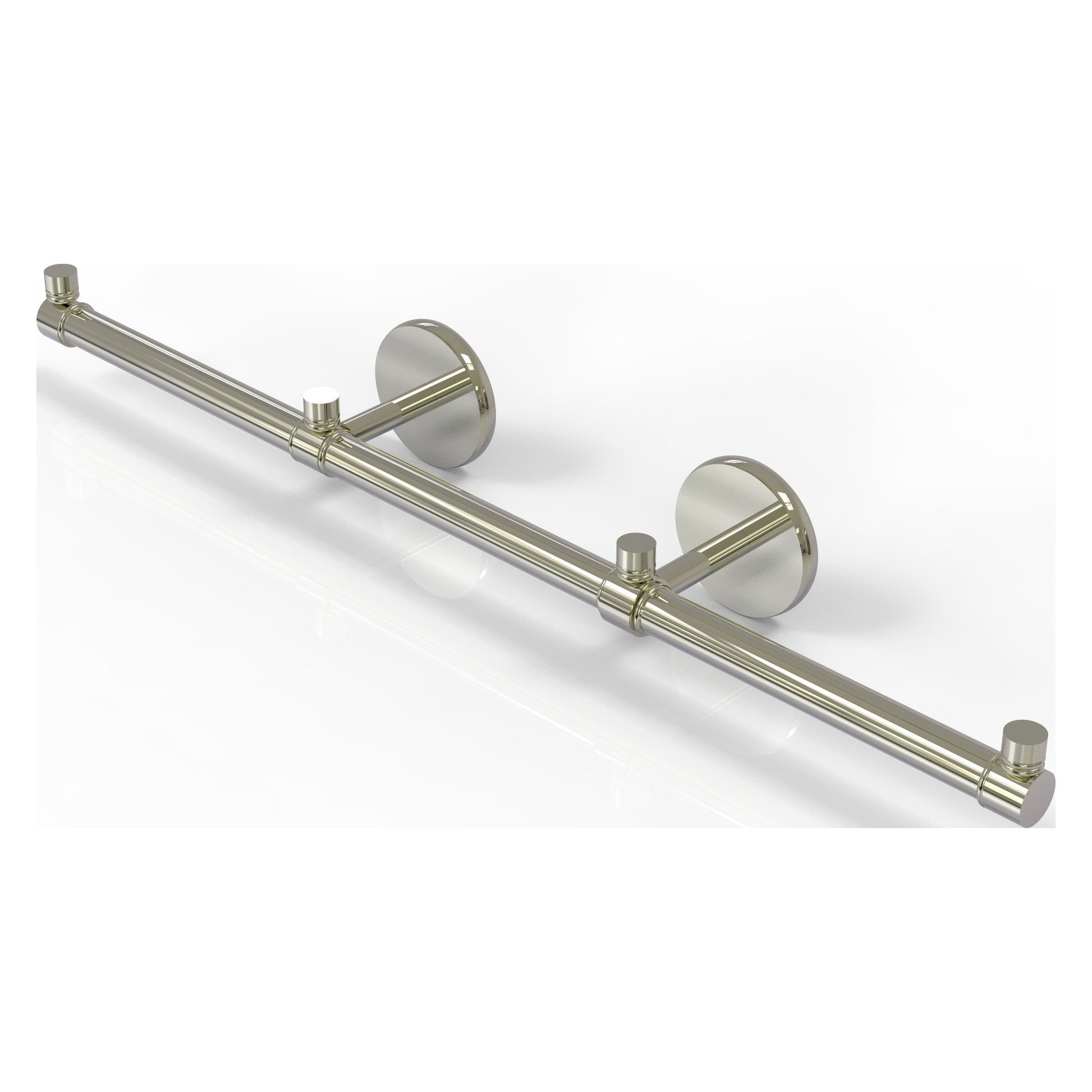 Allied Brass Prestige Skyline 22.2" x 3.5" Polished Nickel Solid Brass 3-Arm Guest Towel Holder