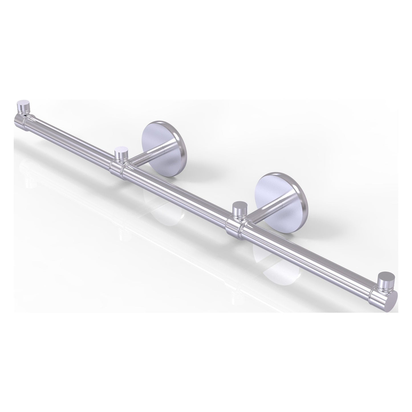 Allied Brass Prestige Skyline 22.2" x 3.5" Satin Chrome Solid Brass 3-Arm Guest Towel Holder
