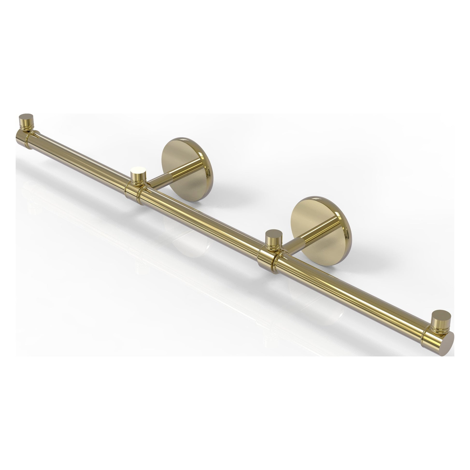 Allied Brass Prestige Skyline 22.2" x 3.5" Unlacquered Brass Solid Brass 3-Arm Guest Towel Holder