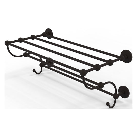 Allied Brass Prestige Skyline 24" x 14" Oil Rubbed Bronze Solid Brass Train Rack Towel Shelf