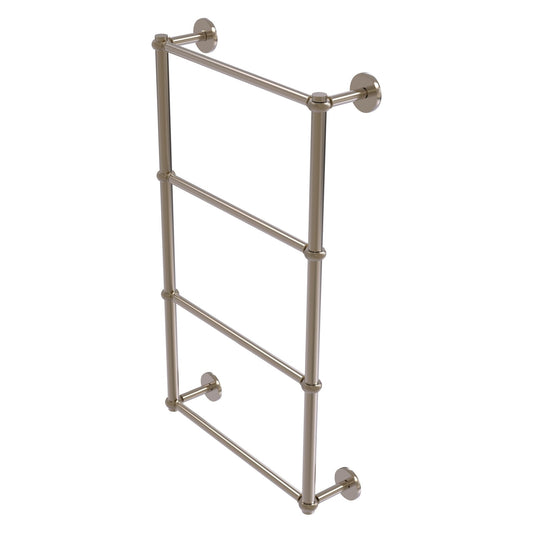 Allied Brass Prestige Skyline 24" x 5" Antique Pewter Solid Brass 4-Tier Ladder Towel Bar With Twisted Detail