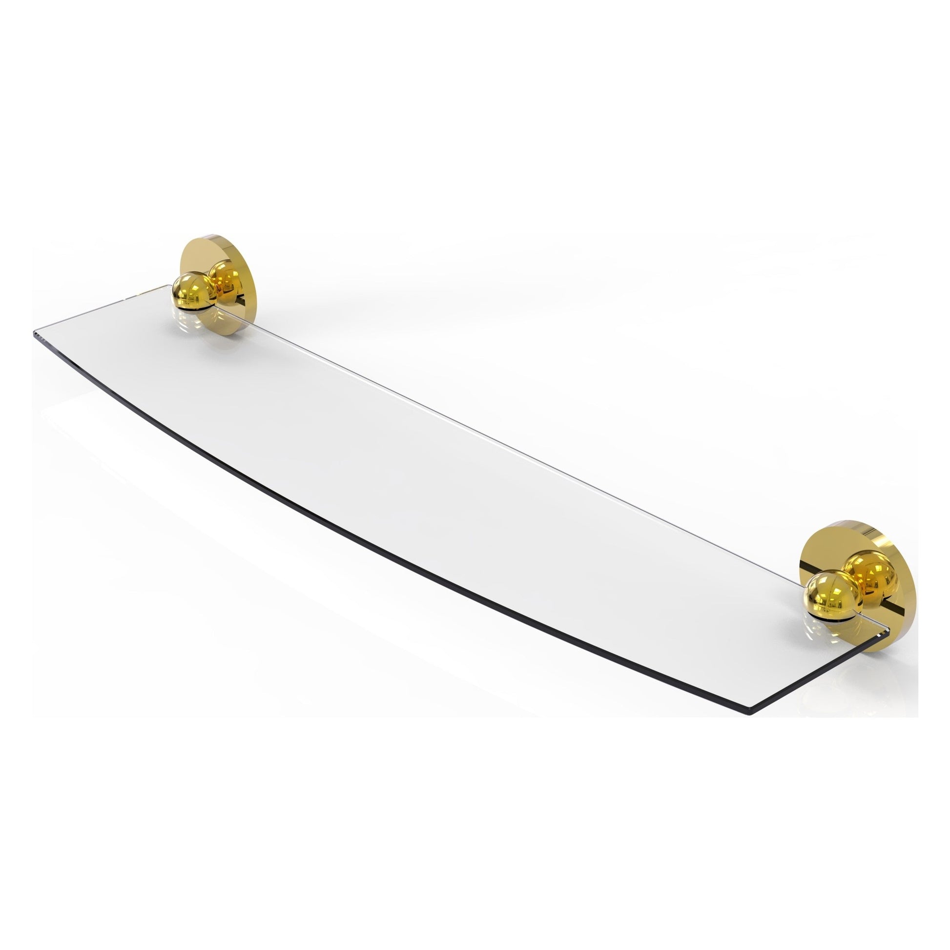 Allied Brass Prestige Skyline 24" x 5" Polished Brass Solid Brass Glass Shelf